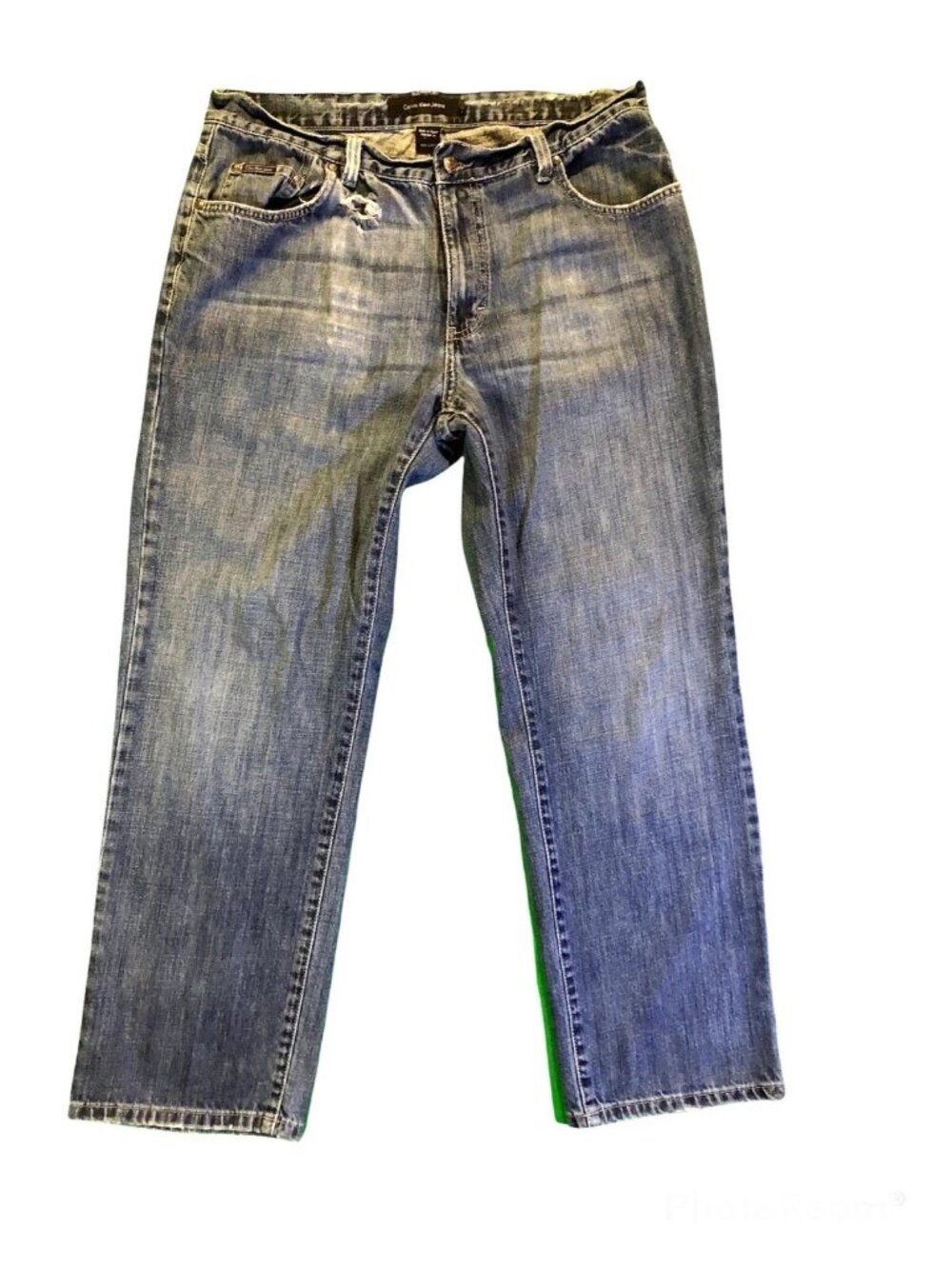 Calvin Klein Jeans Lowrise Straight Dark Wash Men Blue Denim Size 34/30